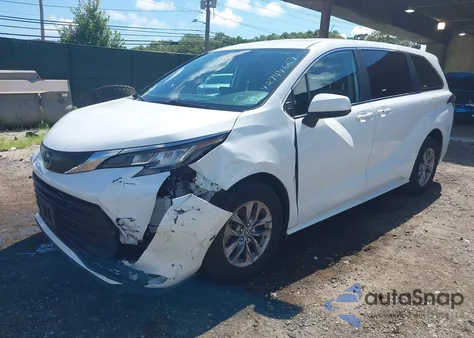 2022 Toyota Sienna Le из США, поврежденный, VIN 5TDKRKEC8NS122221